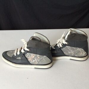 Jimmy Choo Gray High Top Leather Sneakers